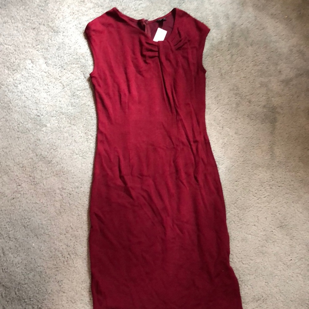 Ann Taylor- Burgundy/Maroon Sheath Dress